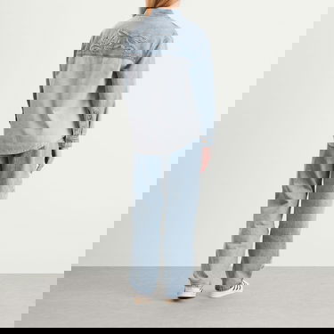 Риза BBC IceCream ICECREAM Appliqué Running Dog Denim Shirt, Size Large Синьо | ICWW25304-LBL, 4