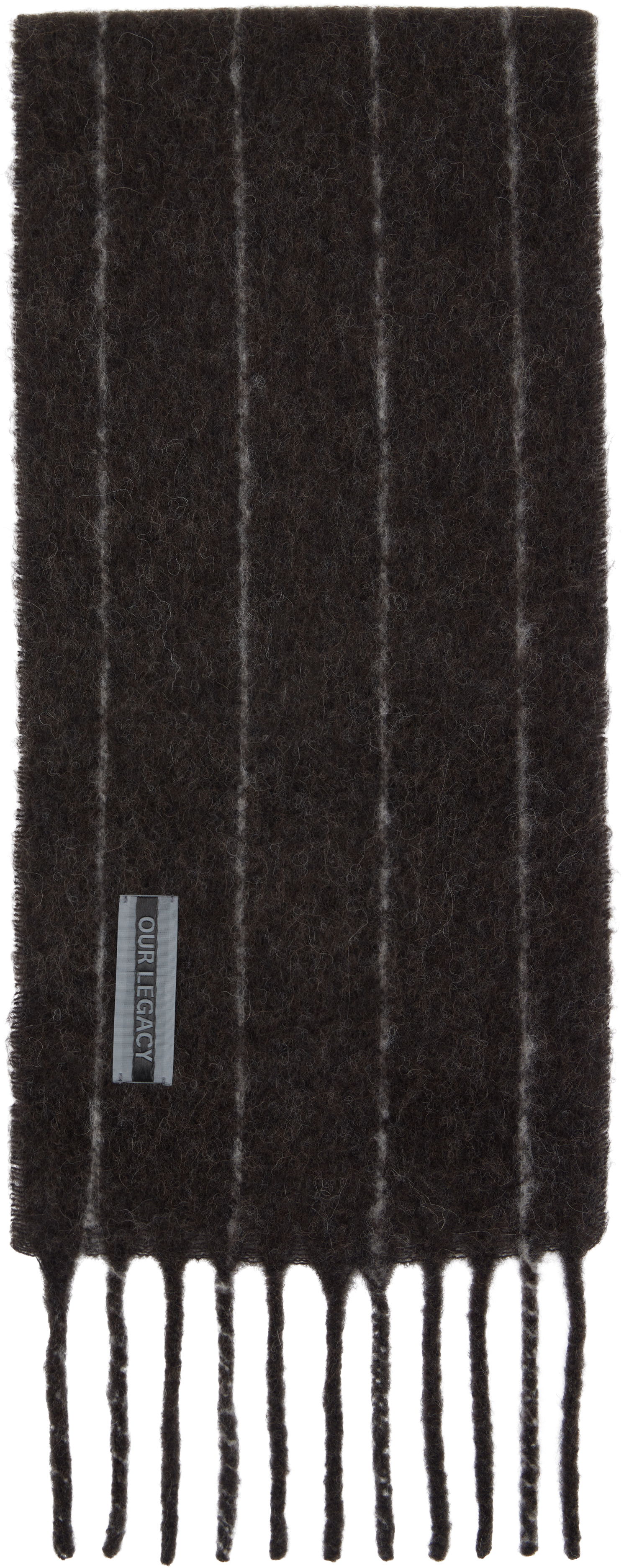Шал OUR LEGACY Our Legacy Estate Striped Scarf Кафяво | A4258EBR, 0