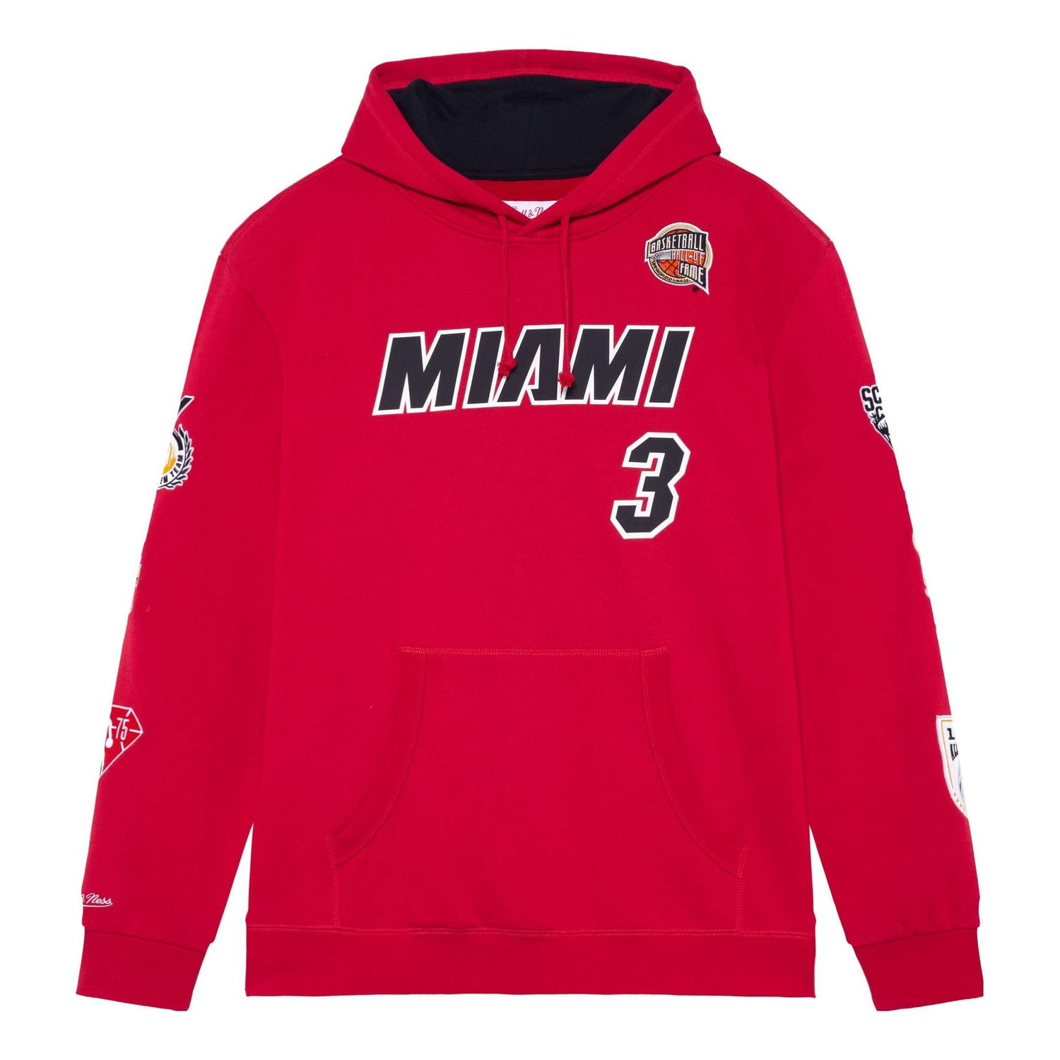Суитчър Mitchell & Ness Mitchell & Ness NBA Miami Heat Dwyane Wade Fleece Hoodie Червено | FPHD6861-MHEYYDWASCAR, 0