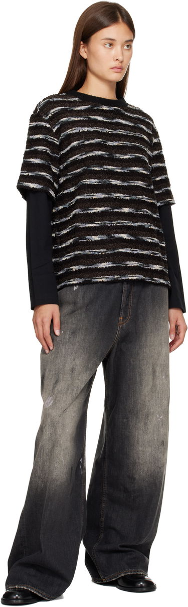 Пуловер Andersson Bell Textured Striped Short-Sleeve Layered Sweater Многоцветен | atb1373u, 3