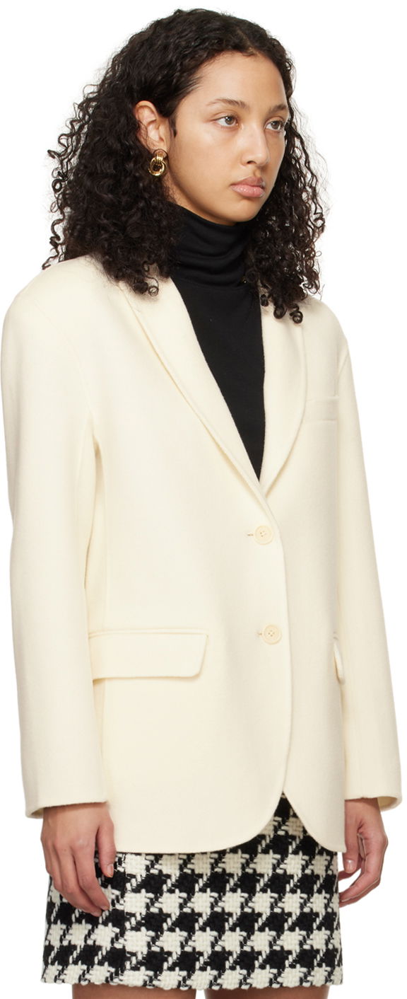 Яке Anine Bing Anine Bing Women's Quinn Single-Breasted Blazer Бяло | A-01-7073-150, 1