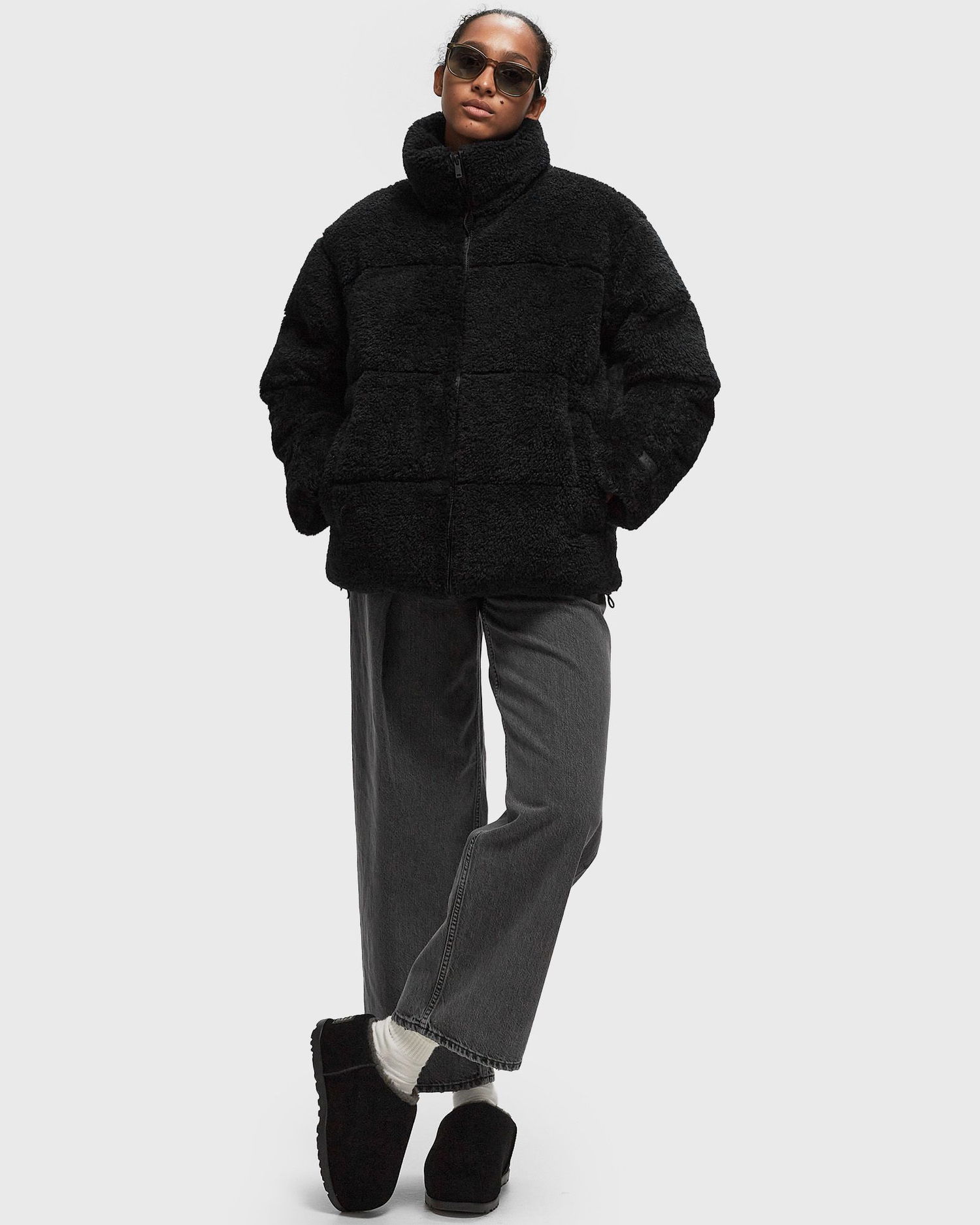 Пухо яке UGG Emmalyn fluff Puffer Jacket Черно | 1158698-TARR, 1