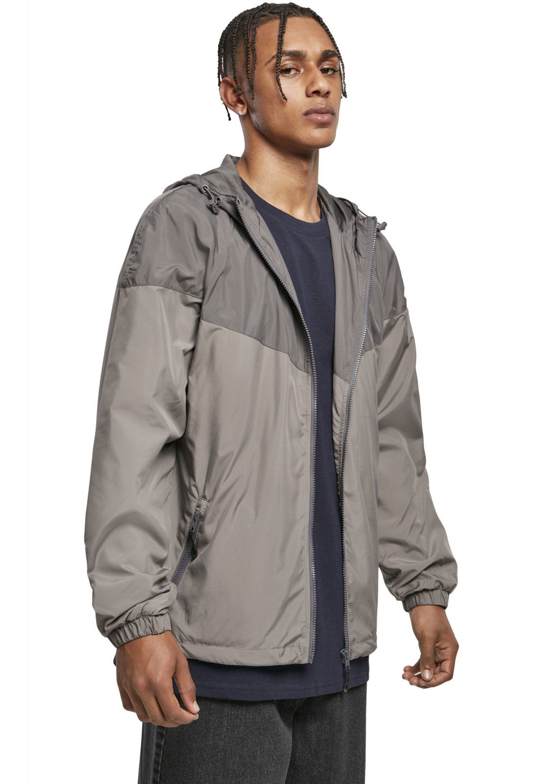 Ветровка Urban Classics Two Tone Hooded Windbreaker Jacket Сиво | TB2107-02941, 0
