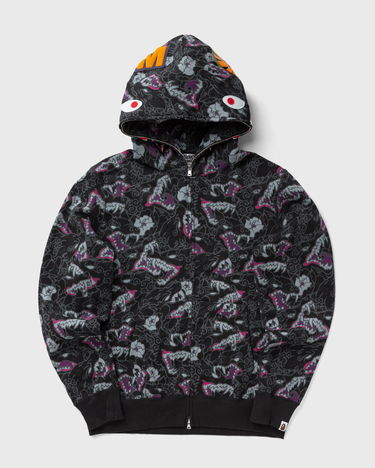 Суитчър BAPE Tattoo Camo Shark Full-Zip Hoodie Черно | 001ZPK801007MBLK, 0
