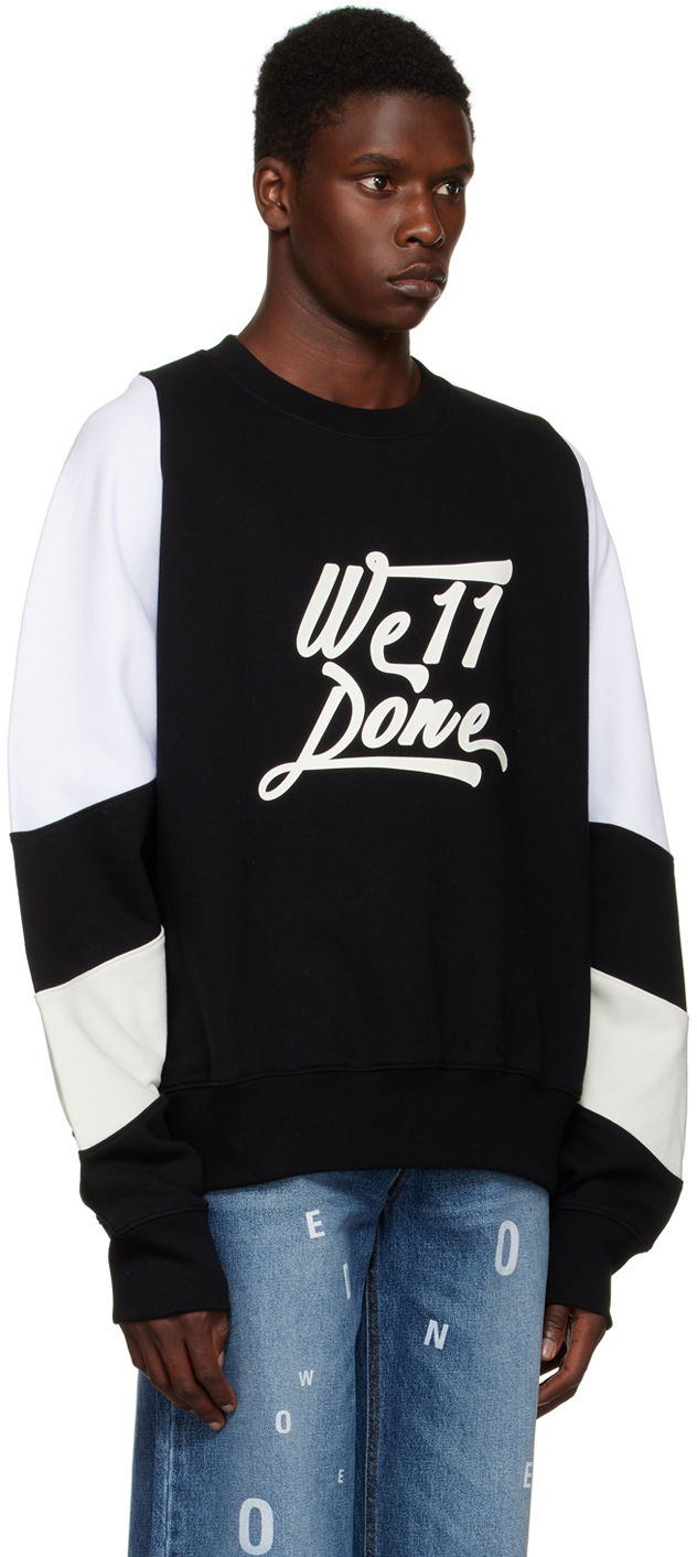 Суитчър We11done We11done Printed Sweatshirt Черно | WD-TS3-22-740-U-BK, 1