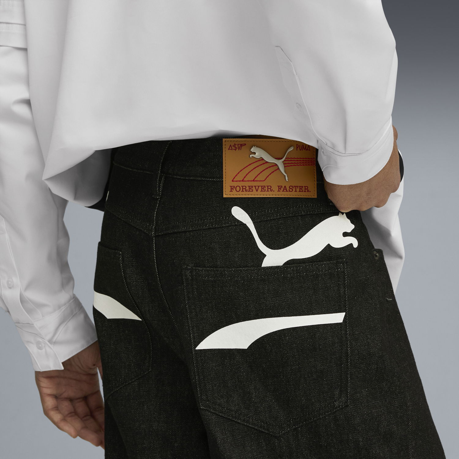 Дънки Puma A$AP ROCKY Wide Leg Printed Denim Pants Черно | 633396_01, 1