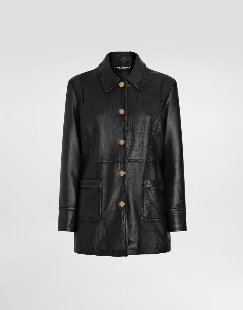 Яке Dolce & Gabbana Dolce & Gabbana Vintage Lambskin Jacket Черно | F0W3PLGDDEAN0000