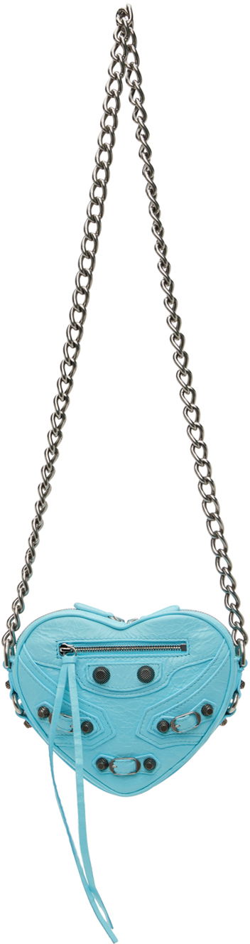 Чанта през рамо Balenciaga 'Le Cagole' Heart Mini Bag Синьо | 722781 1VG9Y, 0
