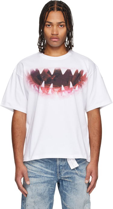 Тениска Diesel Shark Mouth Graphic T-shirt Бяло | A19617-0PLAT-100, 0