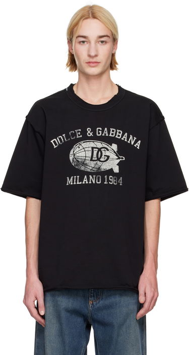 Тениска Dolce & Gabbana Dolce&Gabbana Cotton T-Shirt With Print Черно | G8RF4TG7NSX, 0