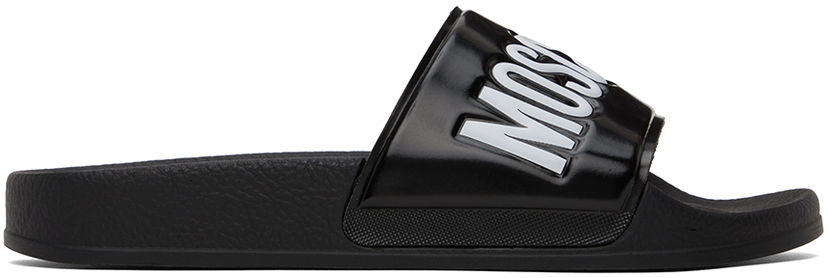 Бански Moschino Moschino Logo PVC Slides Черно | MA28022G1I M10 000
