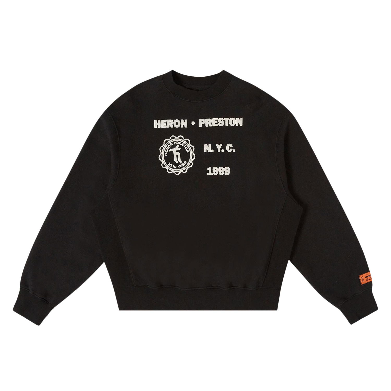 Суитчър HERON PRESTON Medieval Heron Crew Черно | HMBA020F22JER0051001, 0