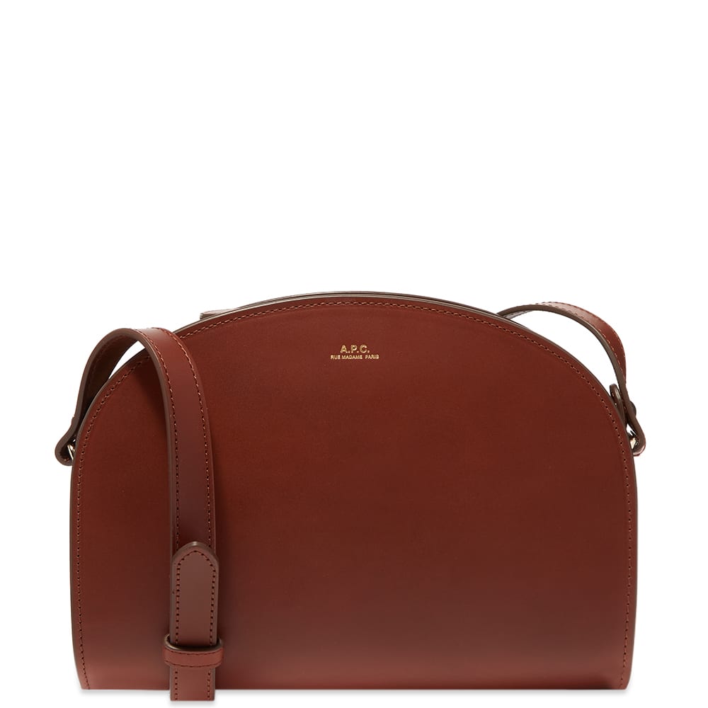 Чанта през рамо A.P.C. Half Moon Bag Кафяво | PXAWV-F61048-CAD, 0
