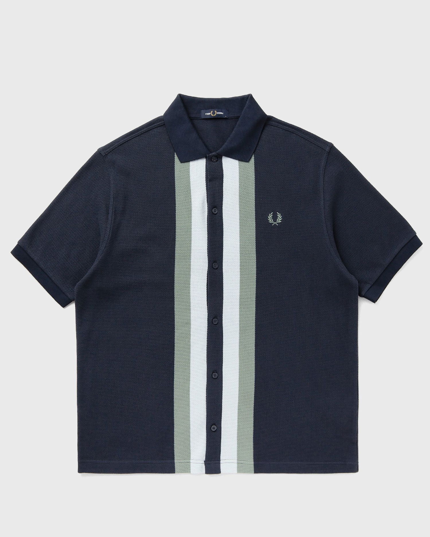 Поло тениска Fred Perry Paneled Button-Through Polo Shirt Тъмно синьо | M8522-738, 0