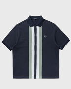 Paneled Button-Through Polo Shirt