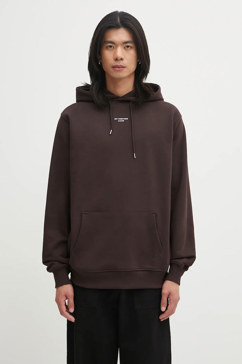 Суитчър Drôle de Monsieur Drôle de Monsieur Le Hoodie Slogan Classique Кафяво | I.HO161.CO127