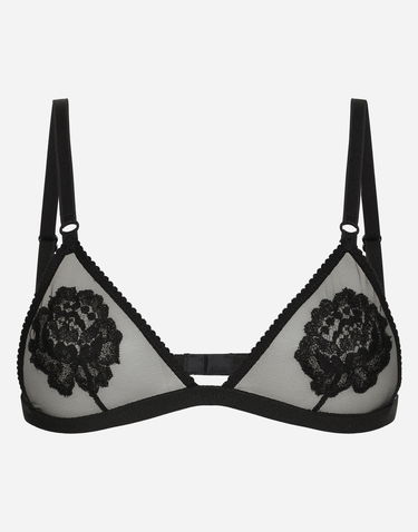 Сутиен Dolce & Gabbana Dolce & Gabbana Floral Lace Triangle Bralette Черно | O1G24TONQ79N0000, 0
