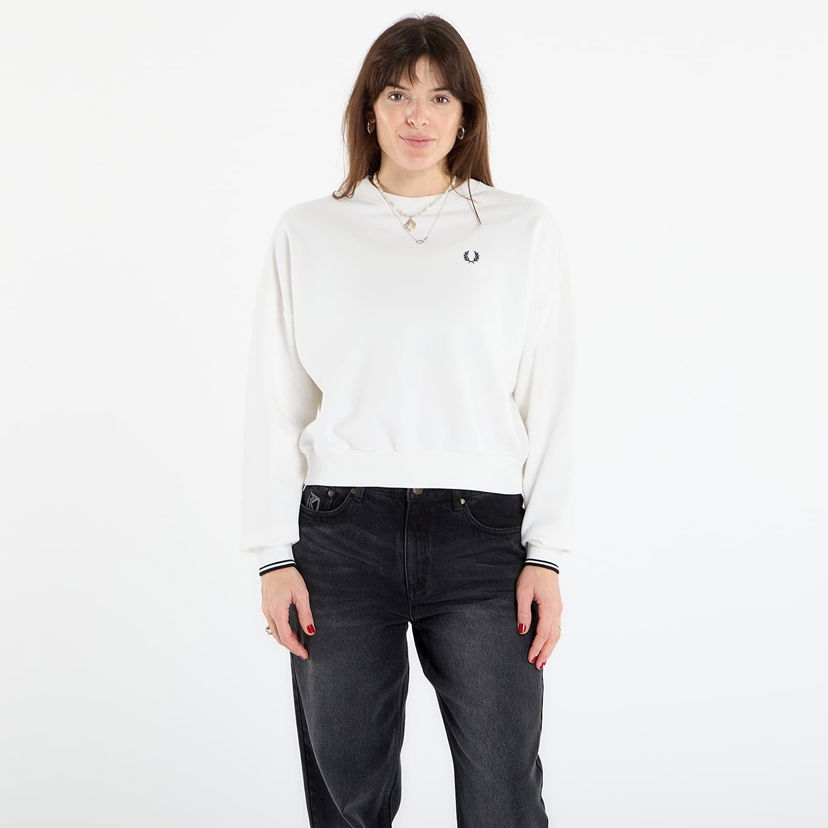 Суитчър Fred Perry Tipped Sweatshirt Бяло | G1148 129