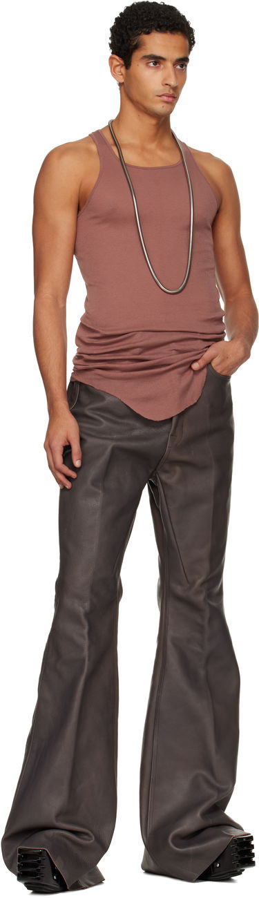 Потник Rick Owens Concordians Basic Rib Tank Top Кафяво | RU02E1150 MR, 3