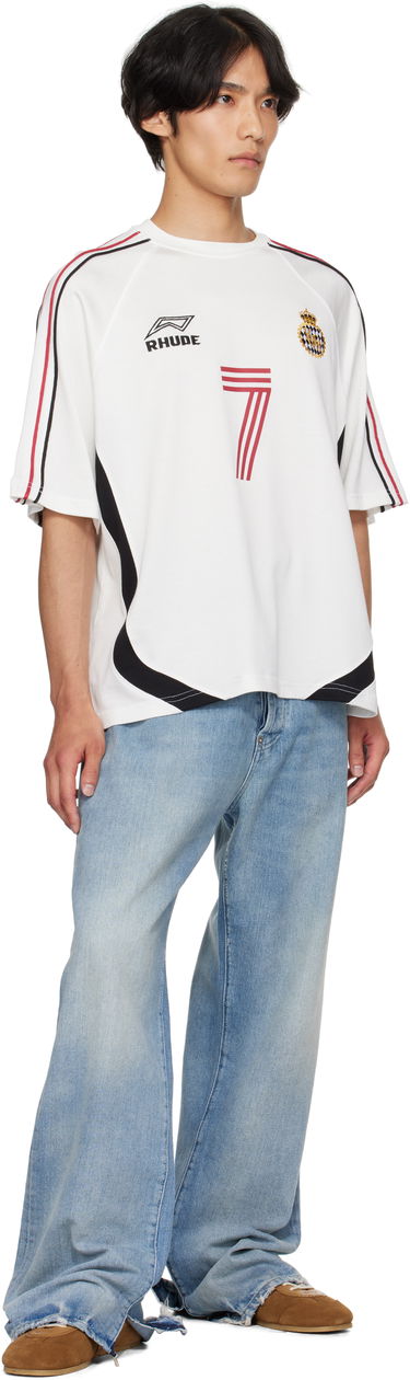 Тениска Rhude Rhude Lundun Soccer Jersey T-Shirt Бяло | RHPF25TT02729, 3