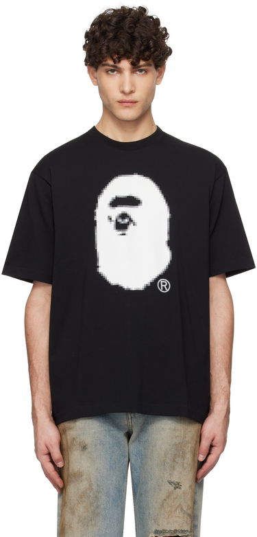 Тениска BAPE Pixel Ape Head Graphic Tee Черно | 001TEK801348M, 0