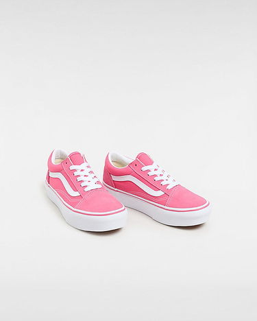 Кецове и обувки Vans Youth Old Skool Platform Shoes (8-14 Years) (honey Suckle) Youth Pink, Size 2.5 Розово | VN0009PDG3X, 1