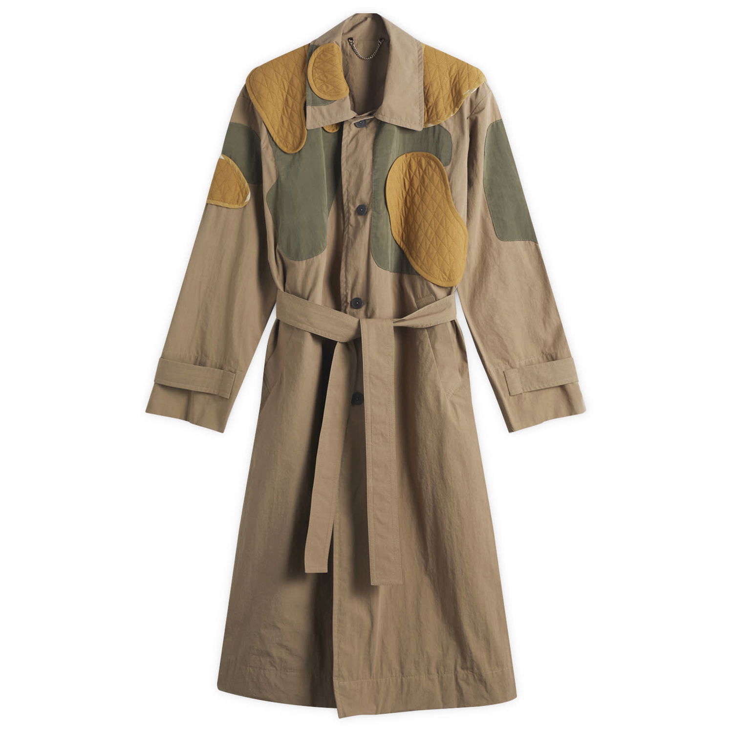 Тренчкот Craig Green Craig Green Utility Patch Trench Coat, Size Large Кафяво | CGSS25CWOLCO21-30378604, 0
