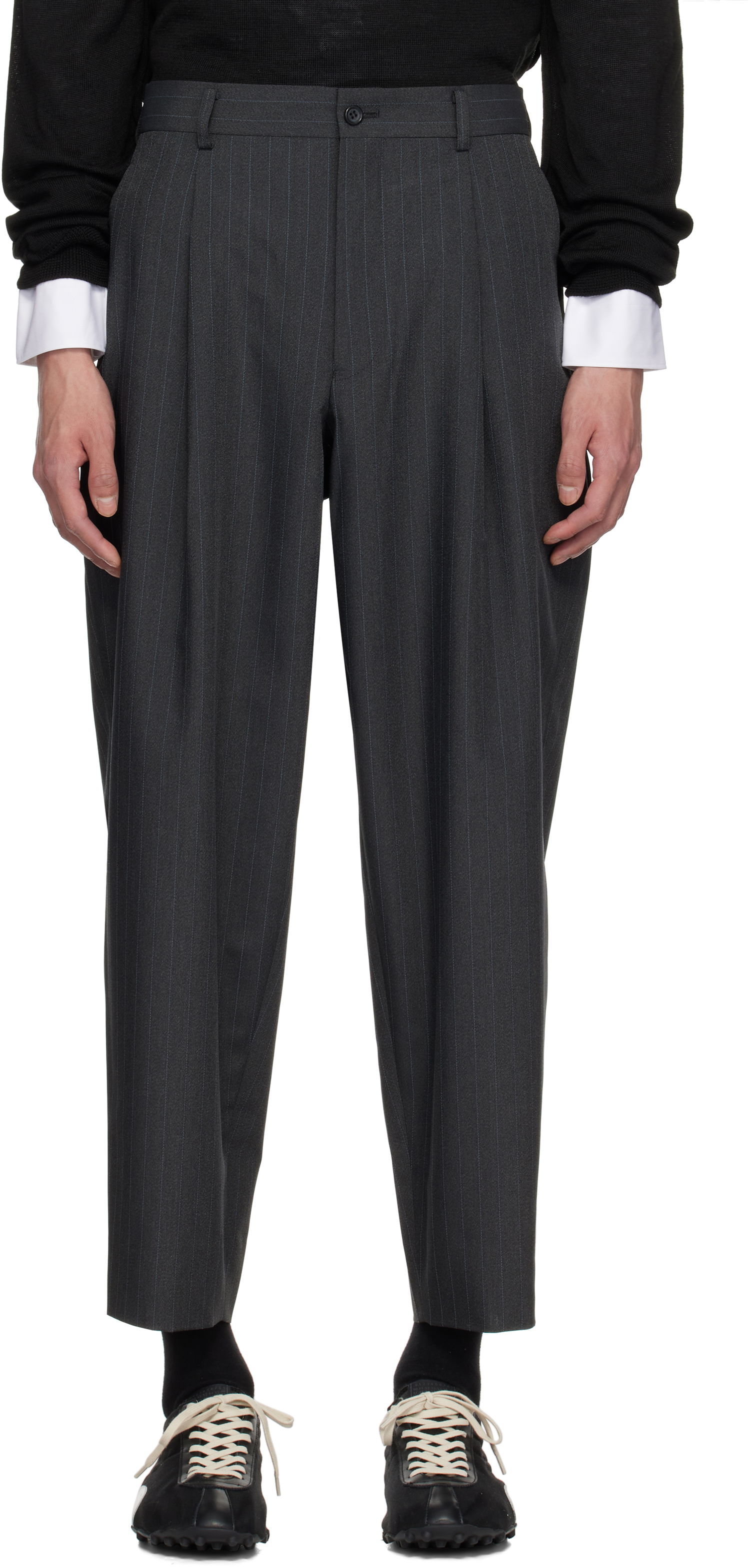 Панталони Comme des Garçons Homme Deux Pinstripe Trousers Сиво | DO-P022-051, 0