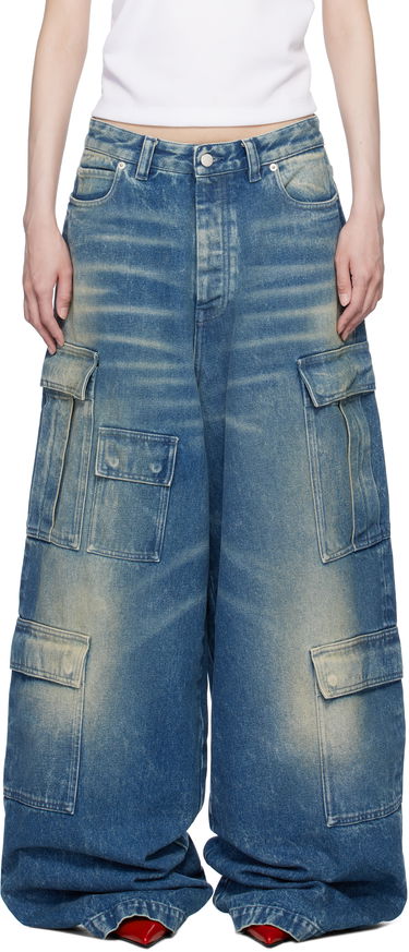 Карго панталони Ambush Vintage Wash Denim Cargo Pants Синьо | BWYB003F24DEN0014400, 0