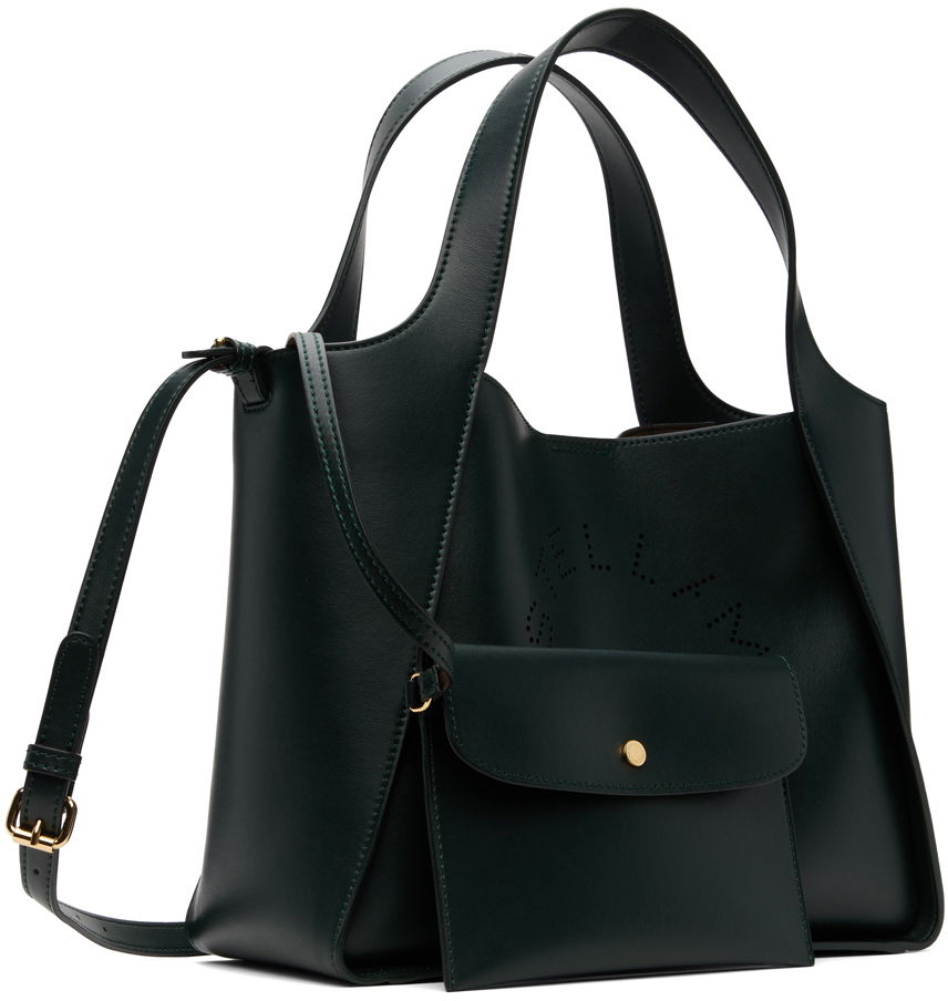Голяма пазарска чанта Stella McCartney Designer Logo Tote Bag Зелено | 513860W8542, 1
