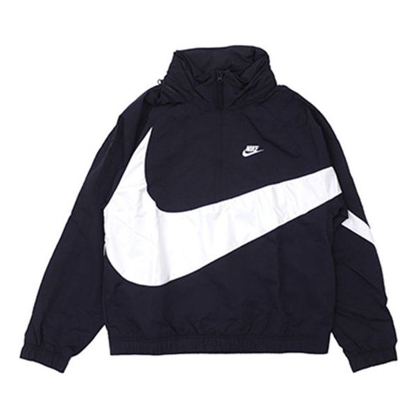 Ветровка Nike Half Zipper Big Swoosh Jacket Черно | AJ1404-010