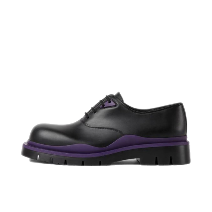 Кецове и обувки Bottega Veneta Tire Lace Up Leather Shoe Черно | 667073VBS501395