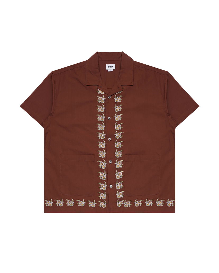 Риза OBEY TRES WOVEN SHIRT Кафяво | 181210420-SPA