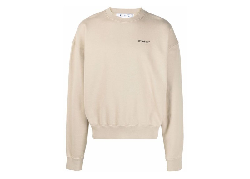 Суитчър Off-White Caravag Arrow Over Crewneck Sweatshirt Sand Beige Бежово | OMBA058S22FLE0021710, 0
