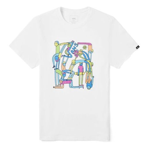 Тениска Vans OTW Lickpalik Cartoon Print T-Shirt Бяло | VN0A4RAVWHT, 0