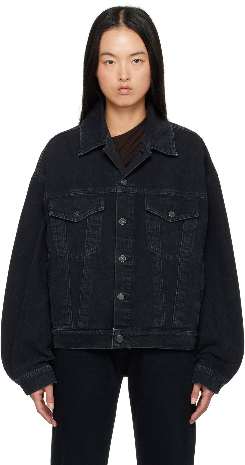 Яке AGOLDE Dalton Balloon Denim Jacket Черно | A5043-1557