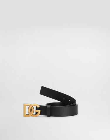 Колани Dolce & Gabbana Lux Leather Belt With Crossover Dg Logo Buckle Черно | BC4644AX6228E831, 3