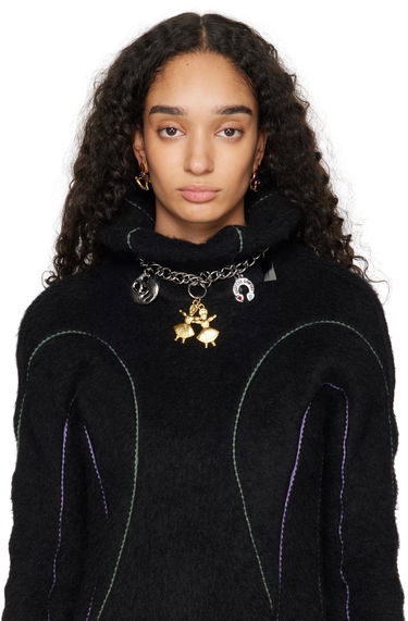 Колие Chopova Lowena Twin Charm Chain Necklace Металик | 6517, 1