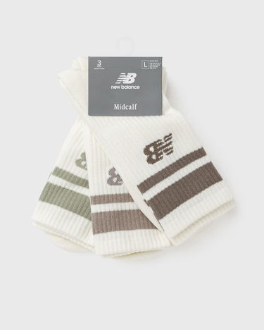 Чорапи New Balance Everyday Stripe Midcalf Socks - 3 Pack Бяло | LAS51243-SST, 4