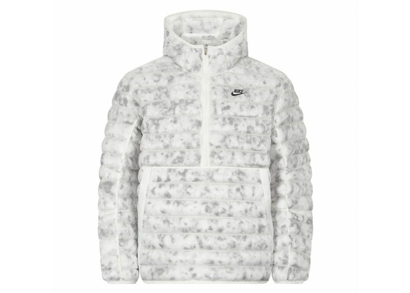 Пухо яке Nike Sportswear Marble Insulation Half-Zip Jacket Бяло | DA0396-121