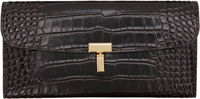 TOTEME T-Lock Croco-Embossed Wallet