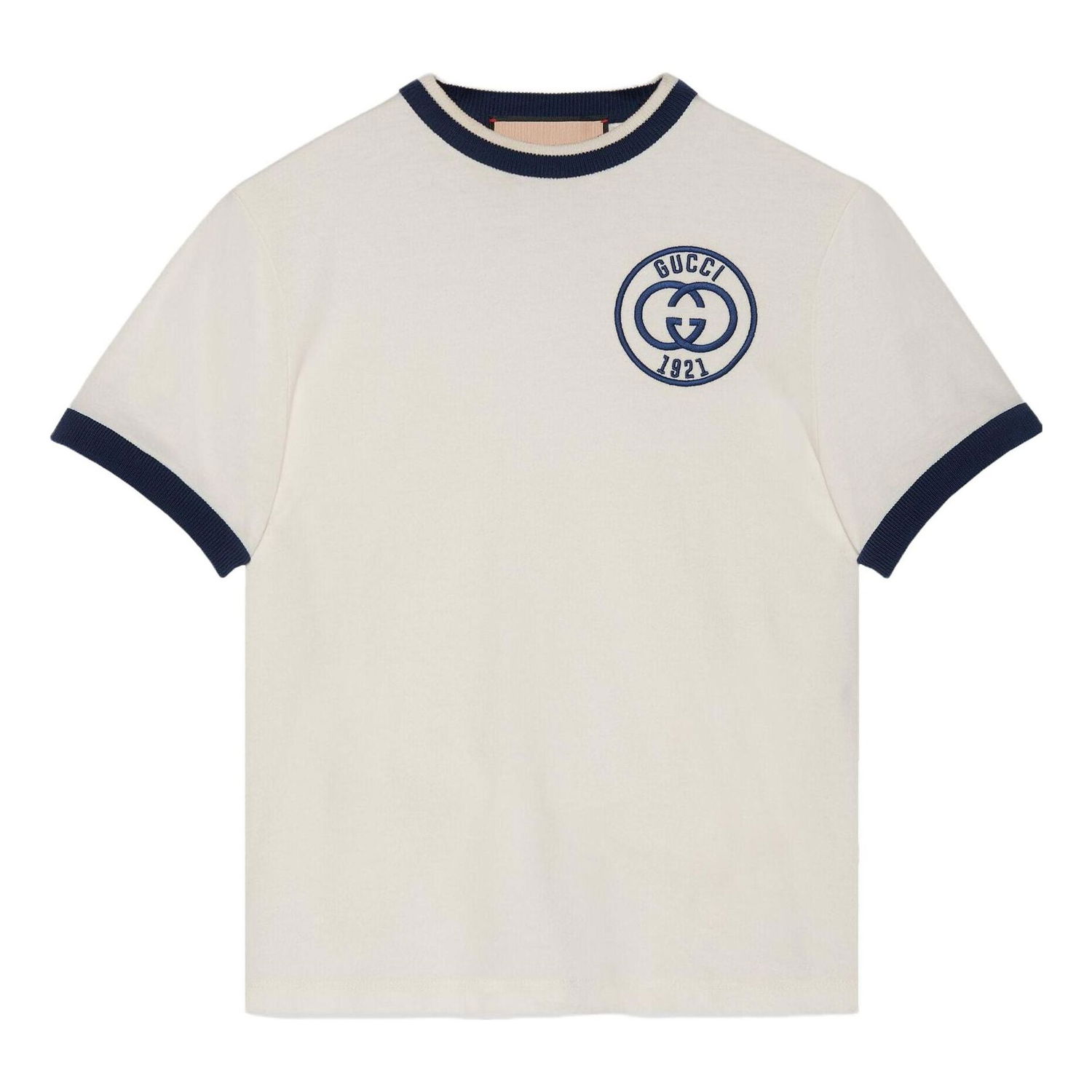 Тениска Gucci Cotton Jersey T-Shirt with Embroidery Бяло | 756596-XJFV8-9088, 0