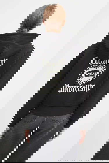 Суитчър Carhartt WIP Hooded Schooling Jacket with Print Черно | I035514.8906, 2