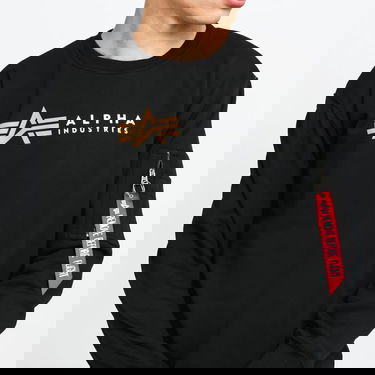 Пуловер Alpha Industries Alpha Label Sweater Черно | 118312 03, 2