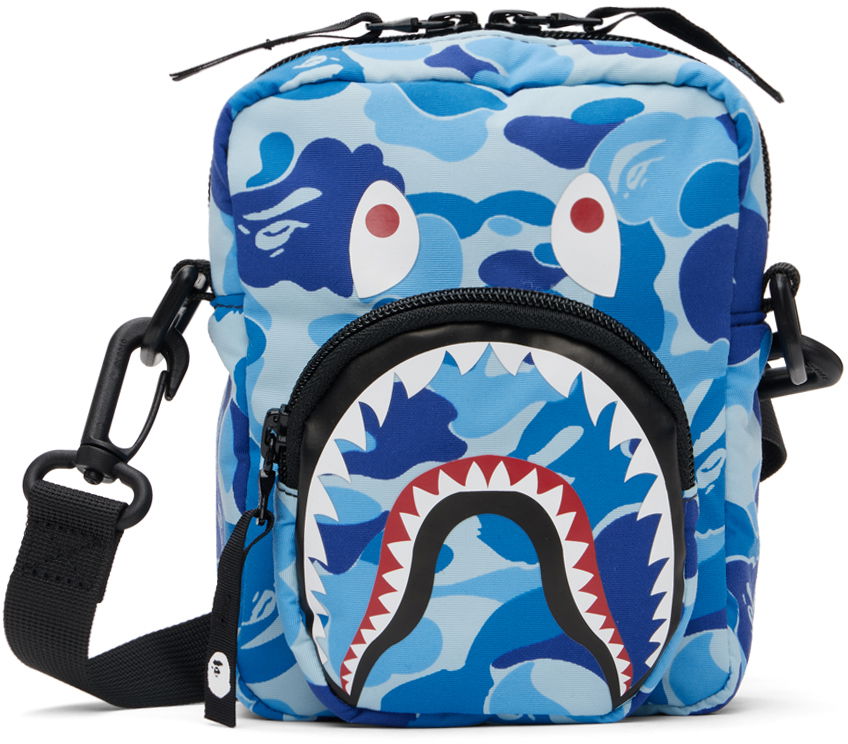 Чанта през рамо BAPE Mini ABC Camo Shark Bag Синьо | 001SGJ801002M, 0