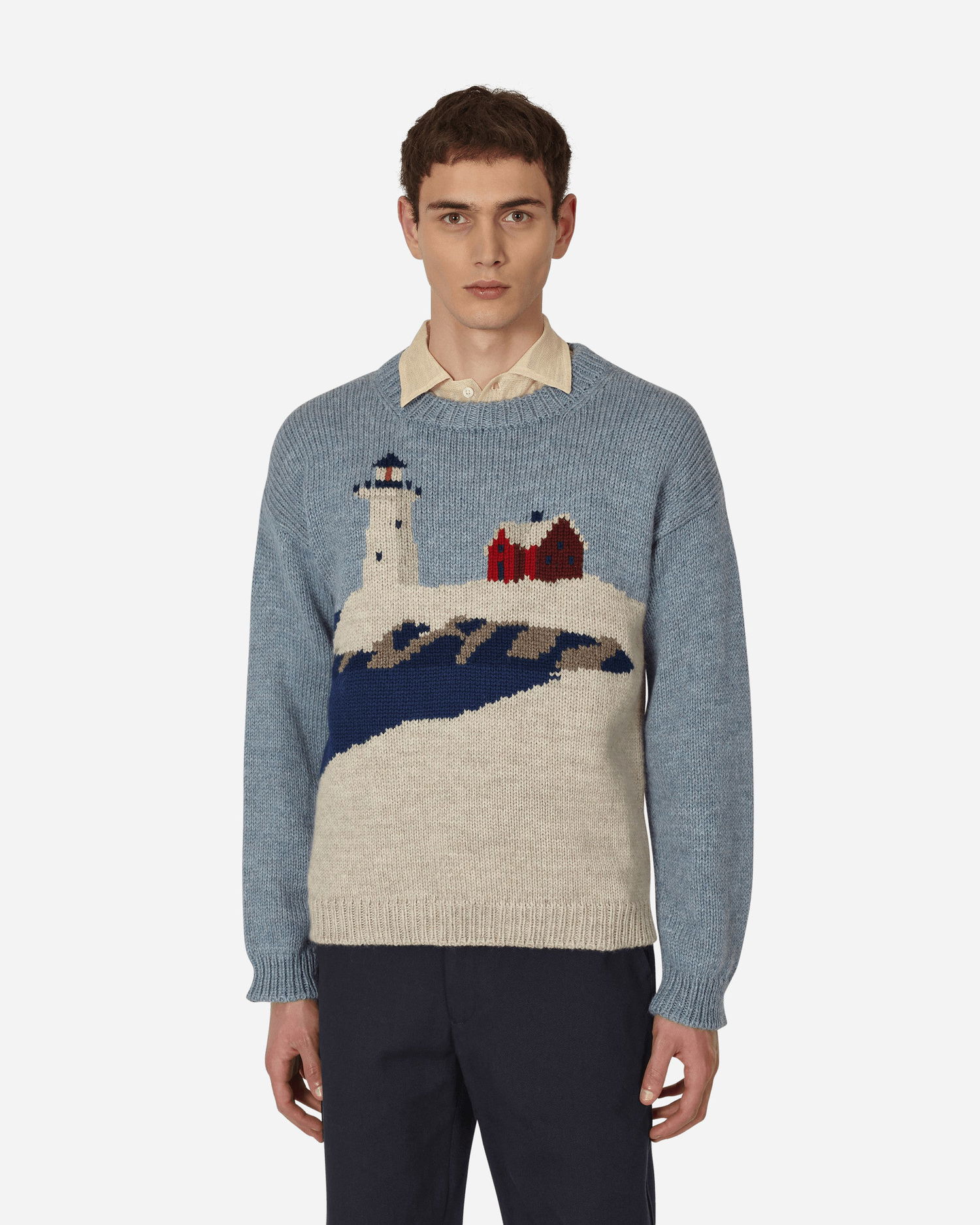 Пуловер Bode Highland Lighthouse Sweater Синьо | MRF22KT001 MULTI, 1