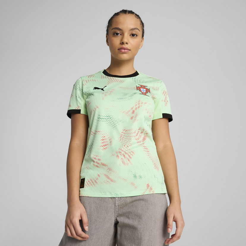 Фланелка Puma Portugal Women's 2025 Away T-Shirt Зелено | 779211_05