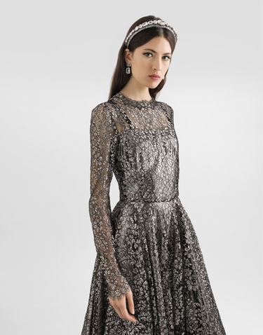 Pокля Dolce & Gabbana Lamé Lace Dress Collection Металик | F6TJOTILMCFS0998, 3