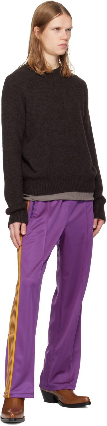 Спортни панталони Needles Poly Smooth Straight-Leg Side-Stripe Track Pants with Embroidered Logo Лилаво | QV307, 3