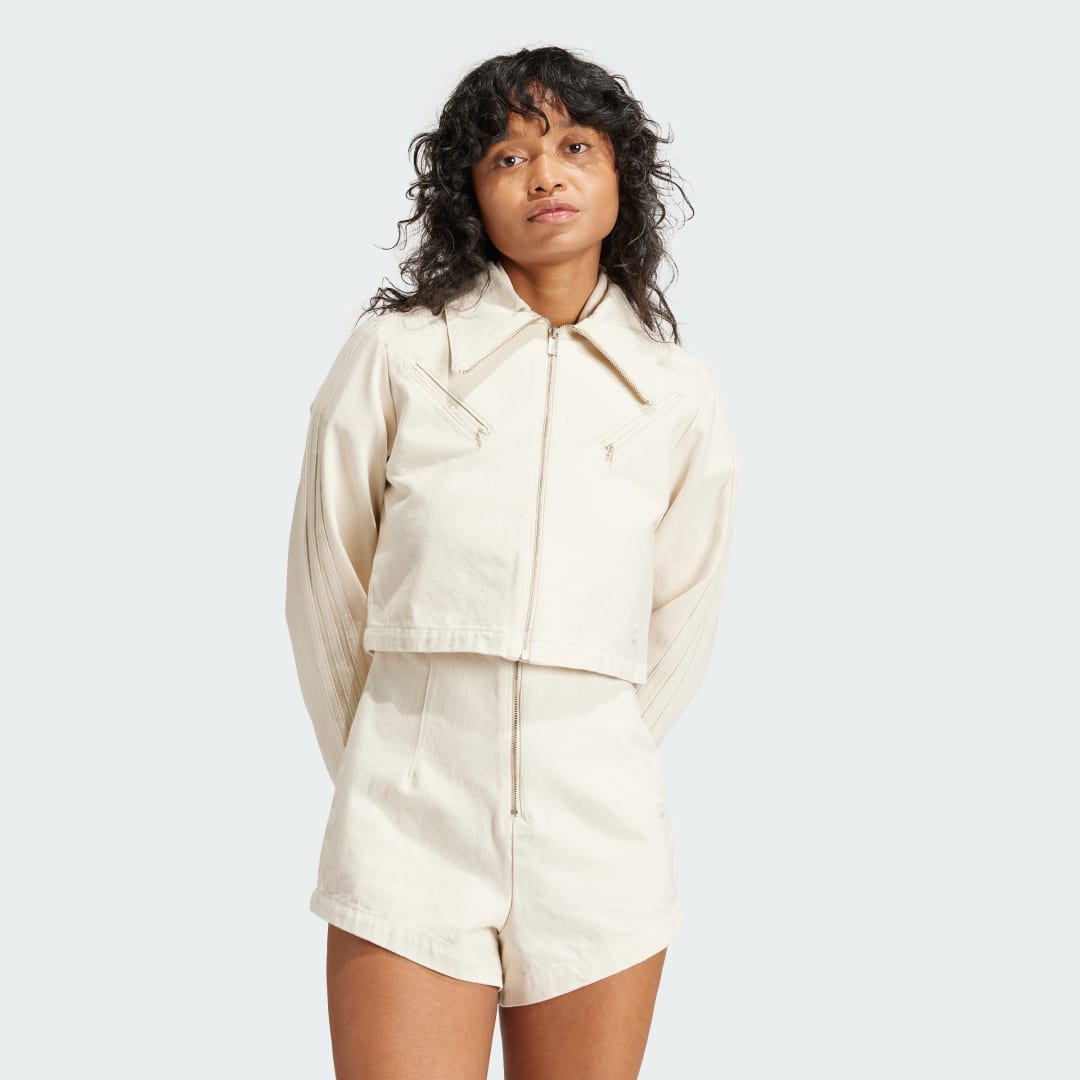 Суитчър adidas Originals Fashion Montreal Denim Track Top Бежово | IS3583, 0